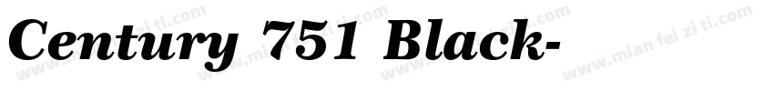 Century 751 Black字体转换